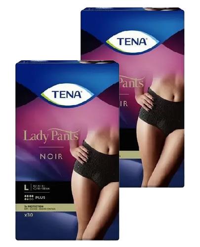 Tena Lady Pants Noir Plus, bielizna chłonna dla kobiet, kolor czarny L, 2 x 30 sztuk